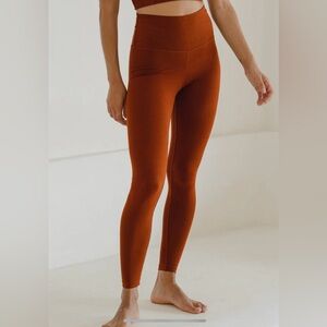 Studio K burnt orange rust bamboo leggings S